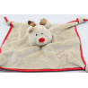 Doudou plat renne marron rouge My First Christmas 