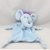 Doudou plat éléphant bleu LUC ET LEA