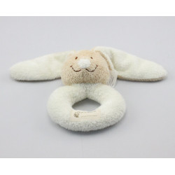 Doudou hohet lapin blanc beige NICOTOY