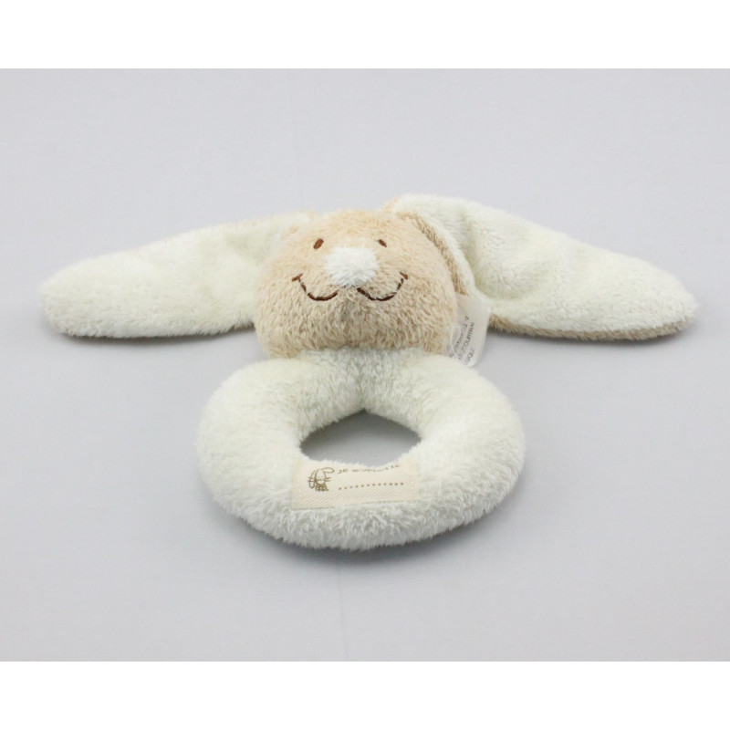 Doudou hohet lapin blanc beige NICOTOY