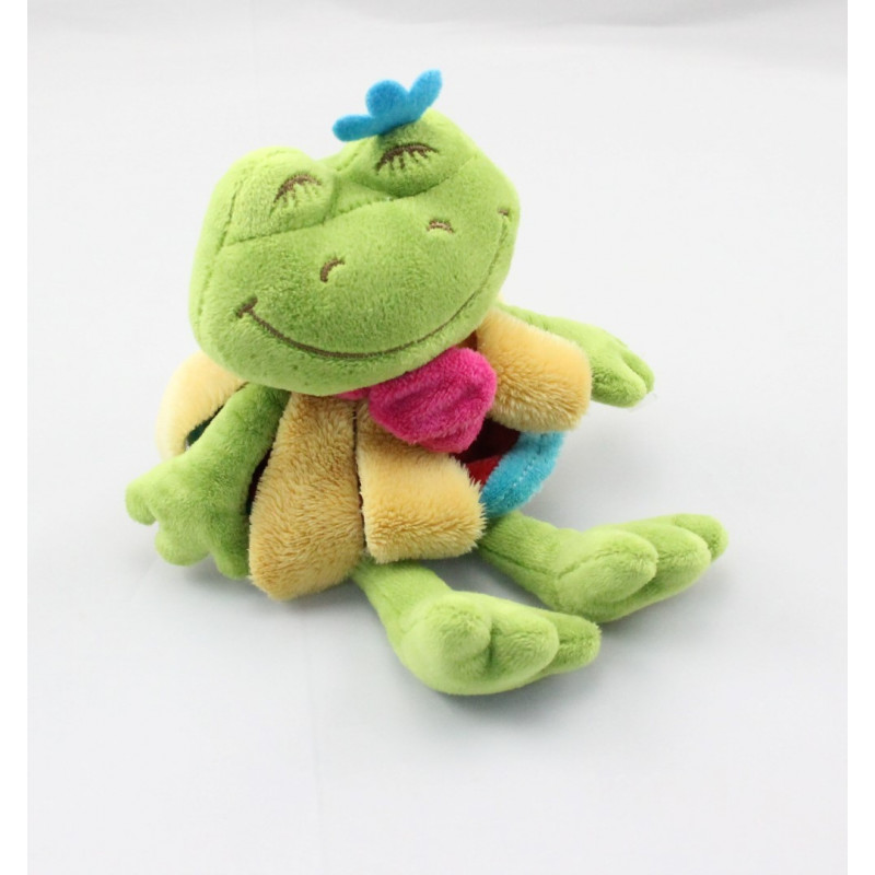 Doudou grenouille verte robe rouge bleu CATIMINI