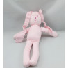 Doudou lapin rose fleurs PETIT BATEAU