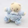 Mini Doudou chat  bleu rayé attache tétine KALOO