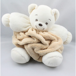 Doudou ours plume beige blanc KALOO