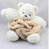 Doudou ours plume beige blanc KALOO