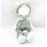 Doudou poupée garçon salopette verte Poetic Garden BERLINGOT