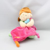 Doudou poupée indienne rose vert avec mouchoir POMMETTE