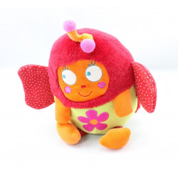 Doudou papillon rouge vert pois fleur NICOTOY