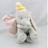 Doudou éléphant gris Dumbo col blanc NICOTOY