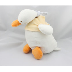 Doudou canard oie blanche pull jaune écharpe bleu BENGY