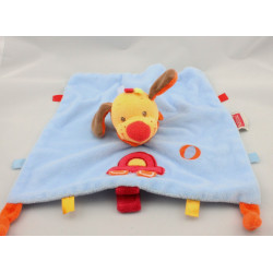 Doudou plat chien bleu rouge jaune orange NATTOU