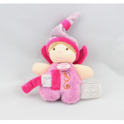 Doudou et compagnie Demoiselle fée rose attache tétine