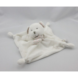Doudou plat orus blanc foulards étoiles roses gris coeur NICOTOY