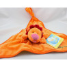 Doudou reversible plat lion souris orange vert LILLIPUTIENS