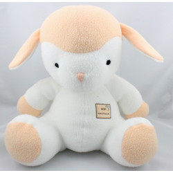 Doudou agneau mouton blanc beige Ptit Namour AUCHAN