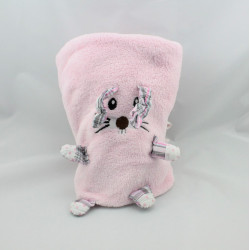 Doudou et compagnie couverture rose lapin 