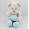 Doudou musical ours beige bleu tortue TEX BABY