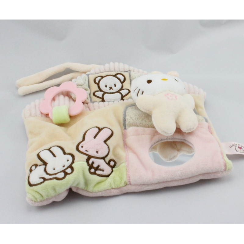 Doudou plat eveil maison chat Hello Kitty SANRIO LICENSEse SANRIO LICENSE JEMINI