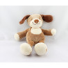 Doudou chien écru marron NICOTOY