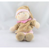 Doudou poupée lutin fille rose beige NICOTOY