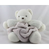 Doudou ours plume blanc rose KALOO