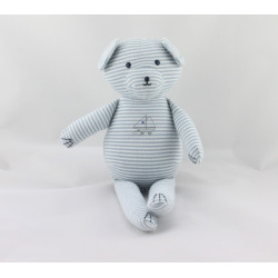 Doudou ours bleu rayé PETIT BATEAU