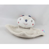 Doudou plat biche renne beige blanc rouge étoiles SUCRE D'ORGE