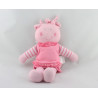 Doudou poupée chiffon rayé rose COROLLE 