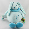 Doudou et compagnie musical lapin bleu rayé Nomade Tatoo
