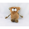 Doudou ours marron carreaux AUBERT 