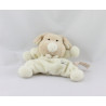 Doudou semi plat chien écru beige TIAMO COLLECTION 