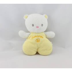 Doudou ours blanc jaune LUMINOU 