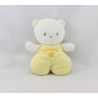 Doudou ours blanc jaune LUMINOU 