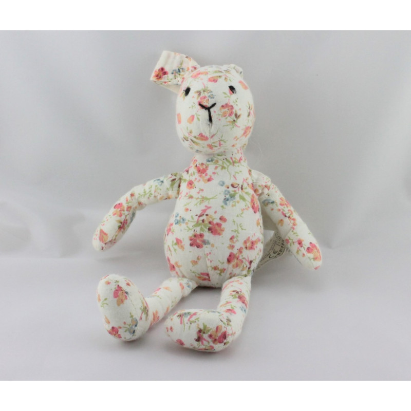 Doudou lapin blanc fleurs ZARA HOME