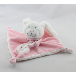 Doudou plat lapin rose étoiles TEX