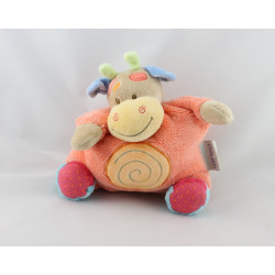 Doudou semi plat girafe vache orange bleu rose NATTOU  jaune NATTOU 