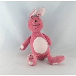 Doudou lapin rose bordeaux OBAIBI