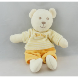 Doudou ours maillot rayé short orange OBAIBI