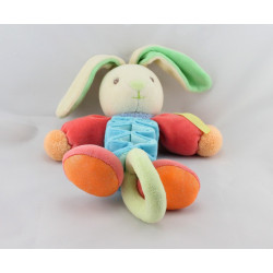 Doudou musical lapin accordéon bleu rouge vert orange KALOO