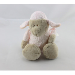 Doudou mouton blanc rose  JOLLYBABY