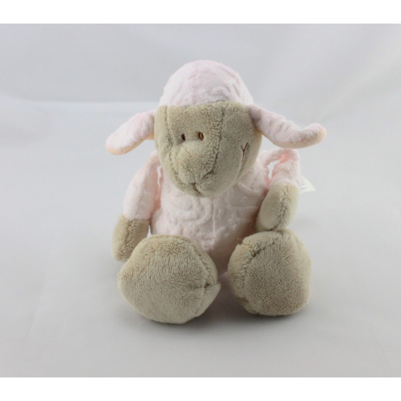 Doudou mouton blanc rose  JOLLYBABY