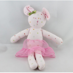 Doudou souris rose petit coeur tutu PETIT BATEAU