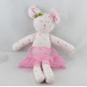 Doudou souris rose petit coeur tutu PETIT BATEAU