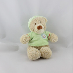 Doudou ours vert capuche NICOTOY 