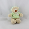Doudou ours vert capuche NICOTOY 