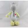 Doudou cheval gris vert cravaté SUCRE D'ORGE