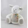 Doudou mouton blanc beige écharpe laine NICOTOY