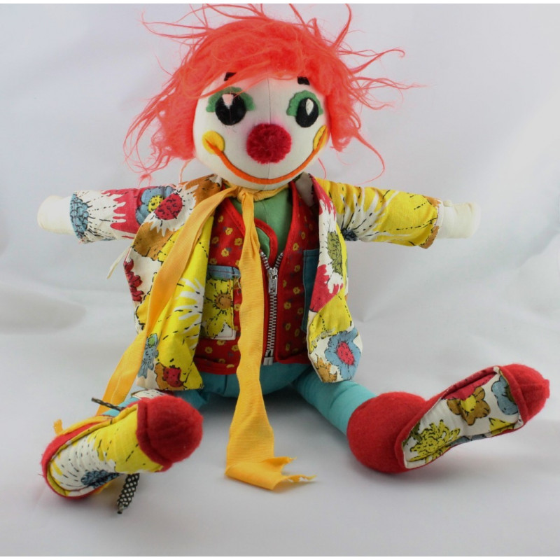 Ancienne peluche poupée chiffon clown LI'L BUTTONS R.DAKIN 1968