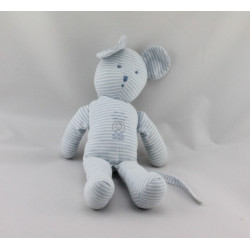 Doudou souris rayé bleu Milleraies PETIT BATEAU