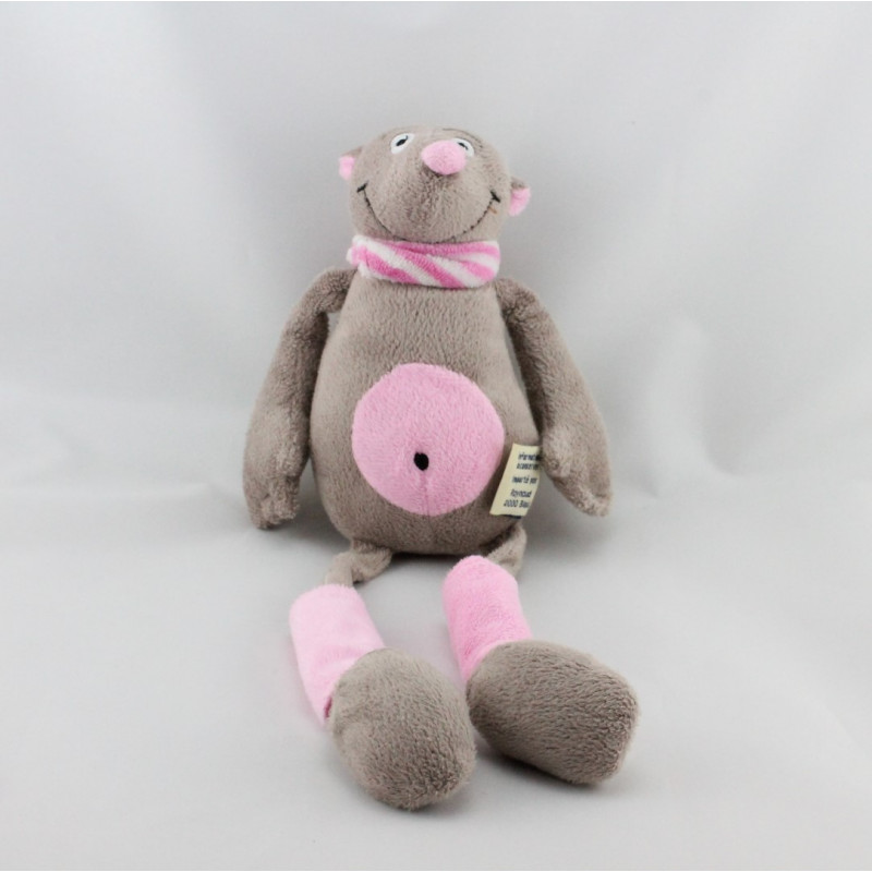 DoDoudou taupe beige rose aux longues pattes LES PETITES MARIE